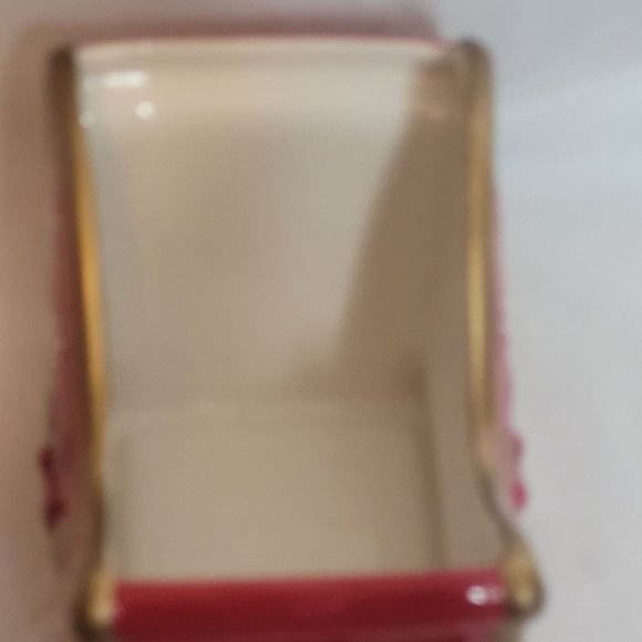 Fitz and Floyd Festive Bells Sleigh Ceramic Red Gold 7 x 5 x 4 Inches - Picture 5 of 11